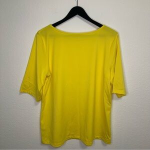 Susan Graver Weekend Essentials Yellow Tee – Size Large